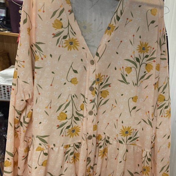 Izuri women’s floral cardigan lightweight buttons up 3X - Picture 1 of 2